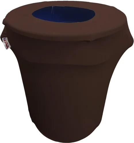 Vista 78 de LA Linen Funda elástica de elastano ajustable para cubo de basura Slim Jim de 23 galones, cubierta de contenedor de residuos, decoración de patio