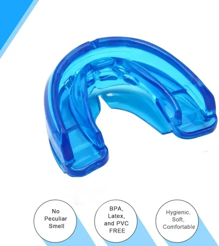Vista 2 de Coolrunner Protector bucal de doble apoyo, protector bucal deportivo, protector bucal atlético, protector bucal juvenil para protección de dientes
