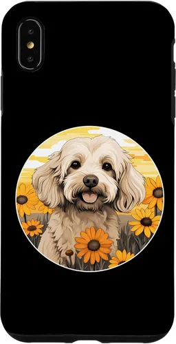 Vista 7 de iPhone 15 Cute Cockapoo in Spring Flower Garden Colorful Puppy Dog Case