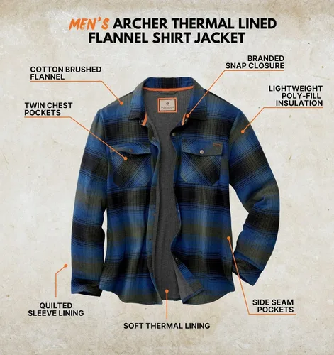 Vista 2 de Legendary Whitetails Archer - Chaqueta térmica con forro para hombre