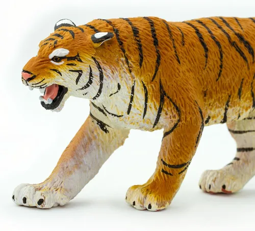 Vista 4 de Safari Ltd. Figura de juguete de tigre de Bengala, realista, pintada a mano de 6 pulgadas, juguete educativo seguro para niños, niñas y niños a