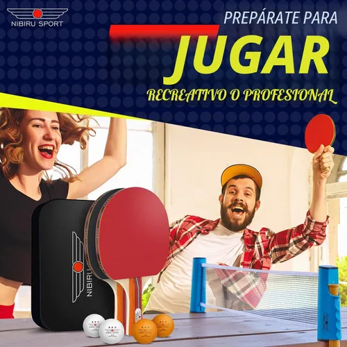 Vista 8 de Ping Pong Paddle Set with Rackets, Net, Balls & Carry Case for Table Tennis