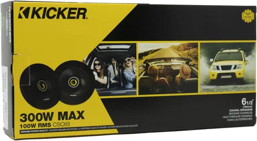 Vista 5 de Kicker CSC65 6.5 "2 vías 300W 4 ohmios coaxial altavoces de audio para coche, par 43CSC654