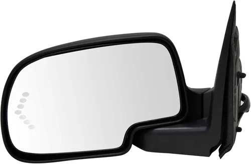 Vista 28 de TRQ Espejo plegable con calefacción eléctrica del lado del conductor con indicador de punto ciego pintura a juego negro liso compatible con Kia