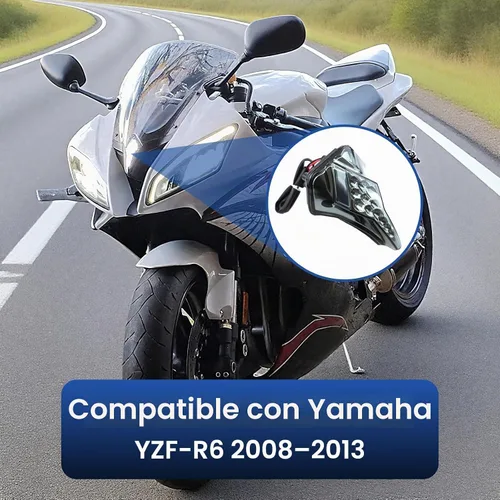 Vista 2 de GUAIMI 12 LED Clear/Smoke Lens Center Light Pilot Light Parabrisas 3rd ojos para YZF-R6 2008-2012-Negro (no para R6S)