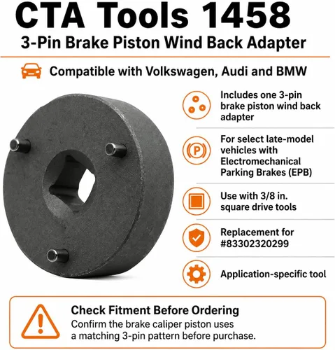 Vista 3 de CTA Tools 1458 - Herramienta de retorno de pistón para 3 pines
