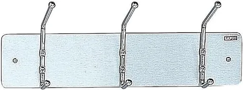 Vista 3 de Safco 4161 - Perchero de pared, 3 ganchos, color plateado