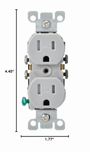 Vista 6 de Leviton - interruptor seguro y resistente al clima con receptáculo doble, W5320-T0G