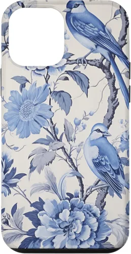 Vista 16 de Chinoiserie Floral Toile Blue and White Case for iPhone 16