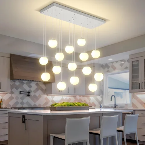 Vista 38 de ykolupty Lámpara colgante negra de 1 luz moderna de globo de vidrio gris ahumado, luces colgantes para isla de cocina, luces colgantes ajustables