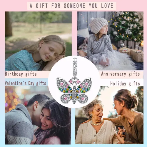 Vista 149 de LNQOBU Happy Life - Colgante para pulseras de abalorios, plata de ley 925 para mujer (con un espaciador de cuentas)