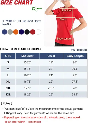 Vista 5 de CLOVERY Camisas polo casuales de manga corta para mujer, Kwtts0181_negro