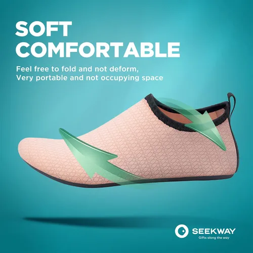 Vista 3 de Seekway - Zapatos de agua para hombres o mujeres adultos, tipo calcetín, de secado rápido, sensación de pie descalzo, ideales para la playa, nadar