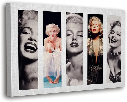 Vista 19 de SpiritualHands Marilyn Monroe - Lienzo decorativo para pared y póster – Decoración femenina moderna de maquillaje femenino, impresión de moda