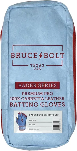 Vista 6 de BRUCE BOLT Signature Series - Guantes de bateo con puño corto, colección Signature Player, tallas para adultos y jóvenes