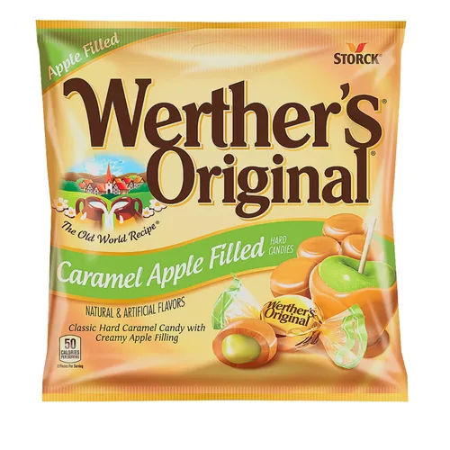 Vista 3 de Werther's Original - Golosinas duras rellenas de manzana caramelizada, 5.5 oz, paquete de 2