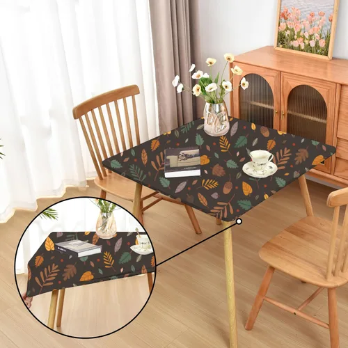 Vista 82 de Mantel ajustado blanco con elástico para mesas plegables de 48x48 pulgadas, manteles lavables y elásticos de elastano para mesas de cartas, manteles