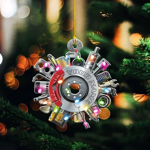 Vista 7 de Podagree - Adorno personalizado para electricista, bolsa de herramientas para electricista, adorno de Navidad, regalo de electricista, adorno de Elt1