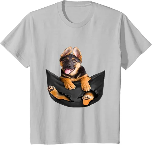 Vista 68 de Dog Lovers Gifts - Camiseta divertida con cara de perro con bolsillo, Negro, S