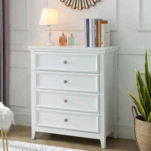 Vista 18 de BOSHIRO Cómoda de granja de 3 cajones para dormitorio - 31.5" de ancho 3 cajones de almacenamiento como mesita de noche o cómoda de pie