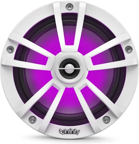 Vista 4 de Infinity Marine Bundle - Dos pares de altavoces coaxiales Infinity 622MLW Marine de 6.5 pulgadas RGB LED, color blanco