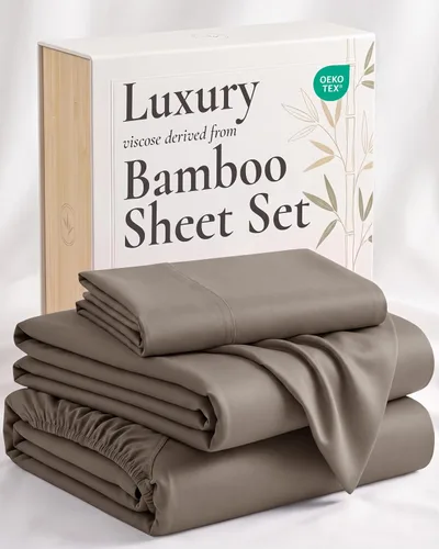 Vista 15 de Hotel Sheets Direct - Juego de sábanas 100% viscosa derivada de bambú tamaño individual - sábanas refrescantes con 1 funda de almohada 01-Blanco