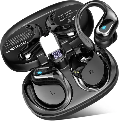 Vista 9 de Ltinist Auriculares inalámbricos, auriculares Bluetooth 5.4 deportivos de 75 horas, auriculares Bluetooth 2026, graves profundos sobre los oídos