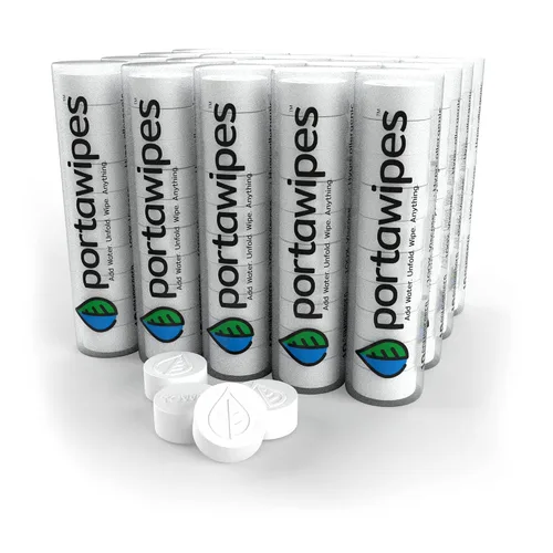 Vista 4 de Portawipes Coin Tissus, paquete de 50 con 5 estuches de transporte, tabletas de papel higiénico, toallas comprimidas, toallitas expandibles, suaves