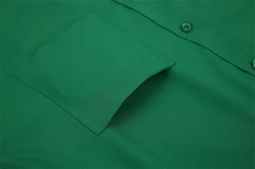 Vista 5 de corfty Camisa de vestir de manga larga para hombre, ajuste regular, elástica, sin arrugas, casual, con botones
