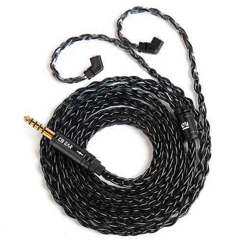 Vista 11 de KBEAR ST12 MAX - Cable IEM de 4.9 ft/4.92 pies, 8 hebras, 4N OFC, chapado en plata, cable de extensión de auriculares de 14 núcleos, cable de Gris