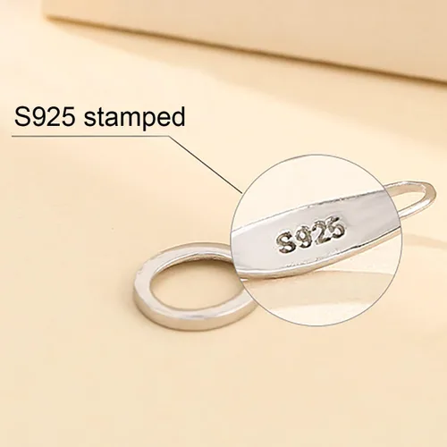 Vista 3 de Bisel de plata de ley 925 en blanco, ajuste de montaje, bandeja para aretes ovalados/cuadrados/rectangulares para hacer joyas de manualidades