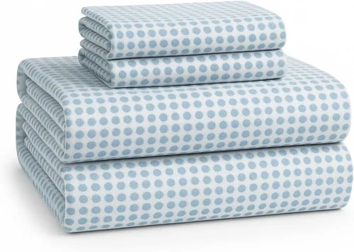 Vista 19 de LANE LINEN Sábanas de franela 100% algodón, doble cepillado para mayor suavidad, ropa de cama transpirable de algodón ligero tamaño matrimonial