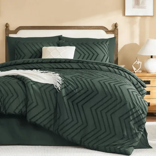 Vista 34 de Litanika Juego de edredón individual XL - 5 piezas Boho copetudo cama en una bolsa Azul Egeo