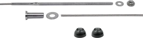 Vista 8 de Kit de barandilla de cable de 1/8 pulgadas para postes de madera, 5 pies de longitud, acero inoxidable 316, no requiere engarzado, barandilla