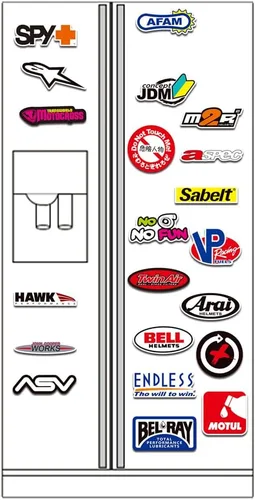 Vista 7 de 100 unidades/Paquete Adhesivos de moda Motocross Motos Dirt Bike Supercross Sin repetición Vinilo Adhesivo Cool Patineta Guitarra Funda de viaje