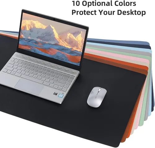 Vista 7 de Wolaile Tapete Secante de Escritorio de Cuero Sintético, Impermeable Antideslizante Tapete de Escritorio para Escribir para Niños, 36x17 pulgadas