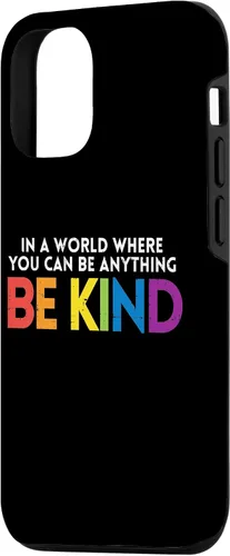 Vista 2 de Funda de regalo para iPhone 14 World Be Kind Rainbow LGBT Pride Lesbiana Gay Bi Trans