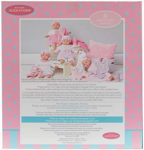 Vista 7 de Madame Alexander Muñeca Sweet Baby Nursery de 12 pulgadas, flores y lazos