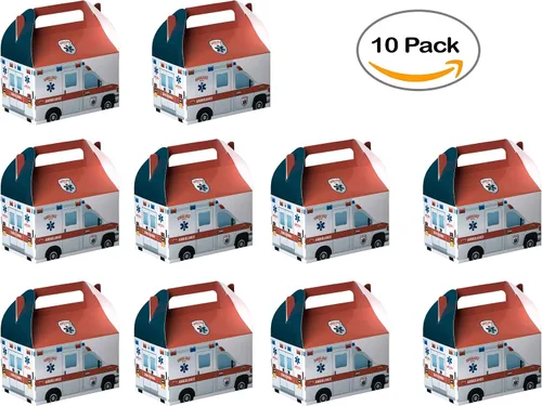 Vista 2 de Hammont Cajas de papel (10 unidades) - Cajas de galletas para regalos de fiesta, bonitos diseños, perfectas para fiestas y celebraciones, 6.25 x