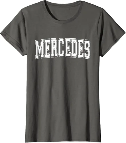 Vista 56 de MERCEDES TX TEXAS USA - Camiseta deportiva vintage estilo Varsity, Negro, S