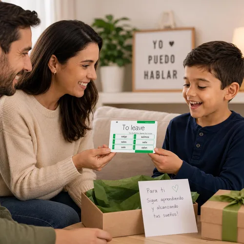 Vista 4 de 200 Tarjetas Flash de Conjugación de Verbos Españoles Presente Indicativo - Ejemplos Completos en Español e Inglés