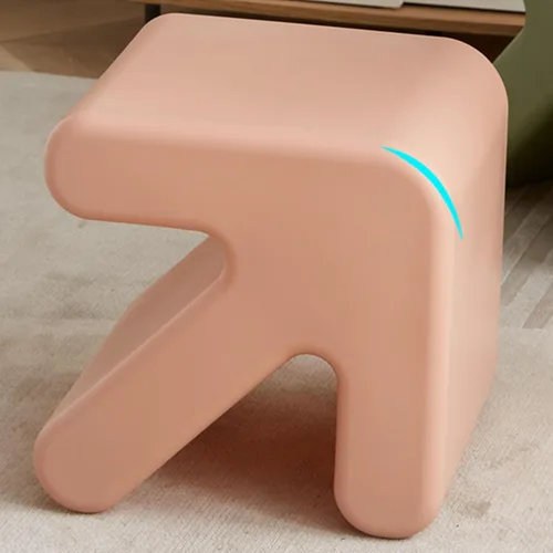 Vista 2 de Taburete de baja altura, taburete de sofá, moderno y creativo, diseño de flecha, multifacético, para niños, impermeable y protección contra