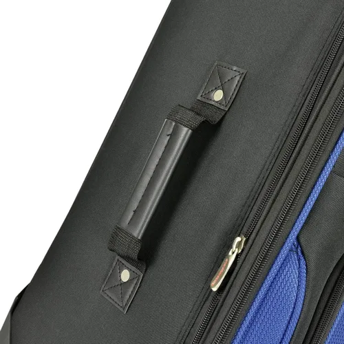 Vista 3 de U.S. Traveler New Yorker - Juego de equipaje de viaje expandible ligero y suave, Dobby azul, New Yorker - Juego de equipaje de viaje expandible