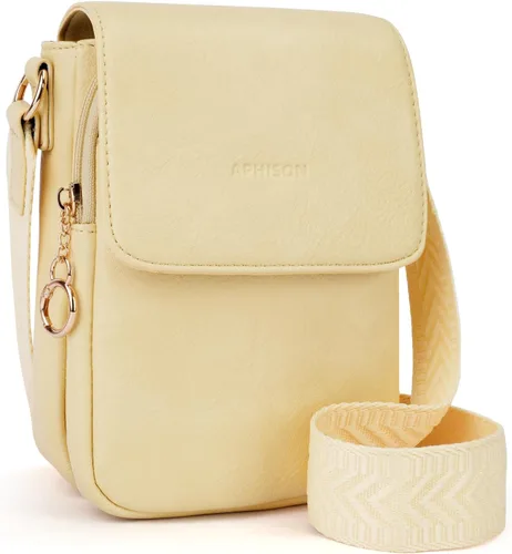 Vista 14 de APHISON Bolsos cruzados pequeños para mujer, a la moda, cartera de cuero para teléfono, monederos para tarjetas, ranuras para tarjetas con correa