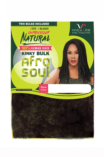 Vista 7 de Vivica A Fox Hair Collection HKBK16-V - Extensión de cabello humano rizado afro a granel, 1, 5.8 onzas