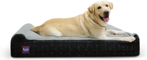Vista 39 de Laifug Cama ortopédica de espuma viscoelástica para perros con forro duradero a prueba de agua y funda extraíble lavable (grande