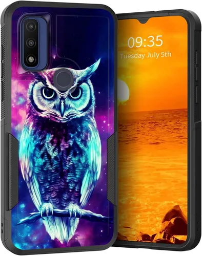Vista 30 de para Moto G Play 4G 2024, funda de dos capas híbrida resistente y a prueba de golpes, PC duro + silicona suave protectora para Motorola Moto G Play