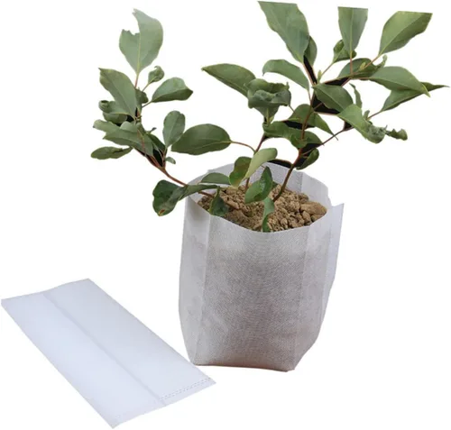 Vista 4 de 200pcs Non-Woven Fabric Grow Bags Thickened Seedling Nursery Planters 9x12cm Biodegradable Garden Planting Pots for Vegetable and Flower Cultivation