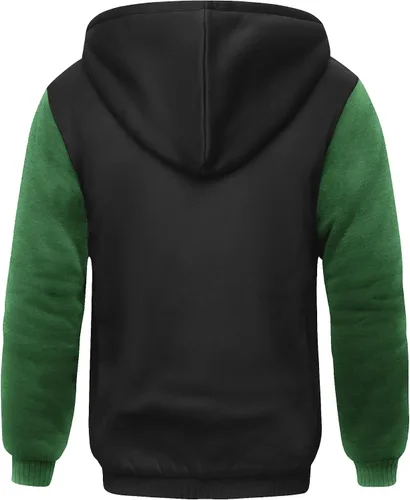 Vista 44 de SCODI Sudaderas con capucha para hombre, forro polar pesado, cremallera completa, forro de sherpa grueso, chaqueta con capucha