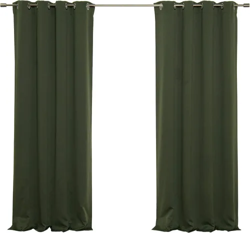 Vista 13 de Best Home Fashion Cortinas opacas con aislamiento térmico, ojales de acero inoxidable y níquel, color rosa bebé, 52 pulgadas de ancho x 63 pulgadas